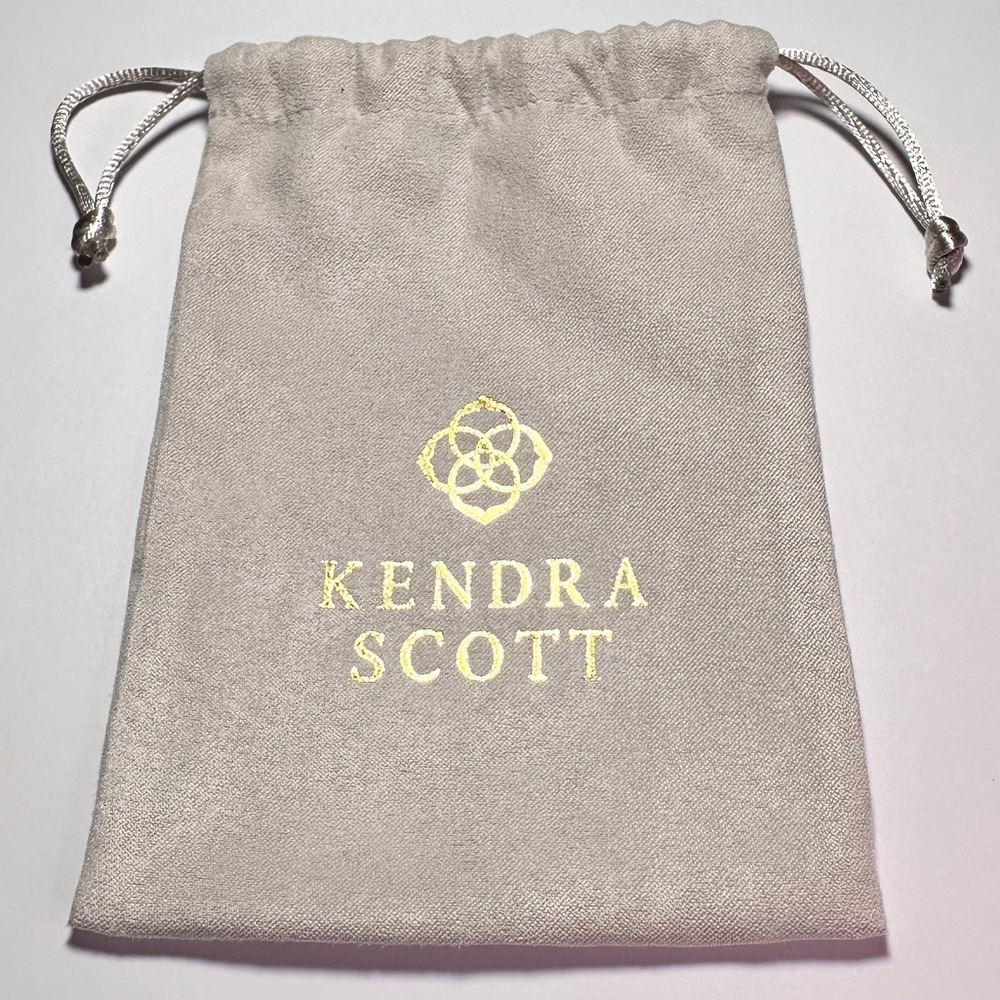 Kendra Scott Drawstring Dustbag Faux Suede Pouch for Jewelry with Satin Lining